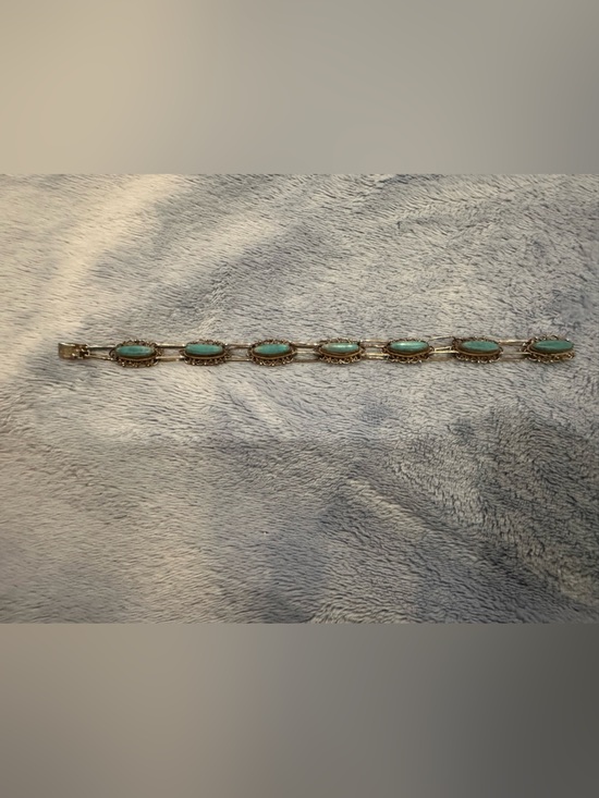 Joy plata Jewelry - VTG Los Castillo/Antonio Pineda Sterling Silver & Turquoise Bracelet Joy Mexico